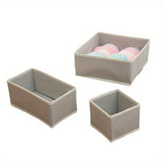 3 Pcs Storage Box Wardrobe Clothes Organizer Containers