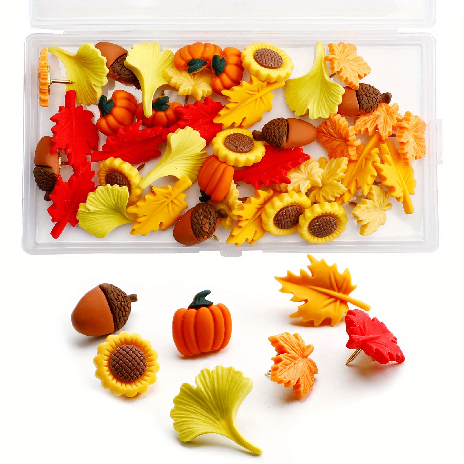 40pcs Fall Push Pins Decor for Cork Board