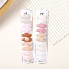 20 Pcs Baby Girls Water Drop Hair Clip Floral Headwear Accessories