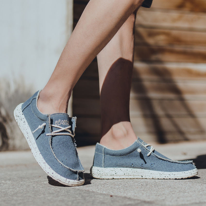 Men's Lightweight Canvas Slip On Loafers