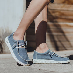 Men's Lightweight Canvas Slip On Loafers