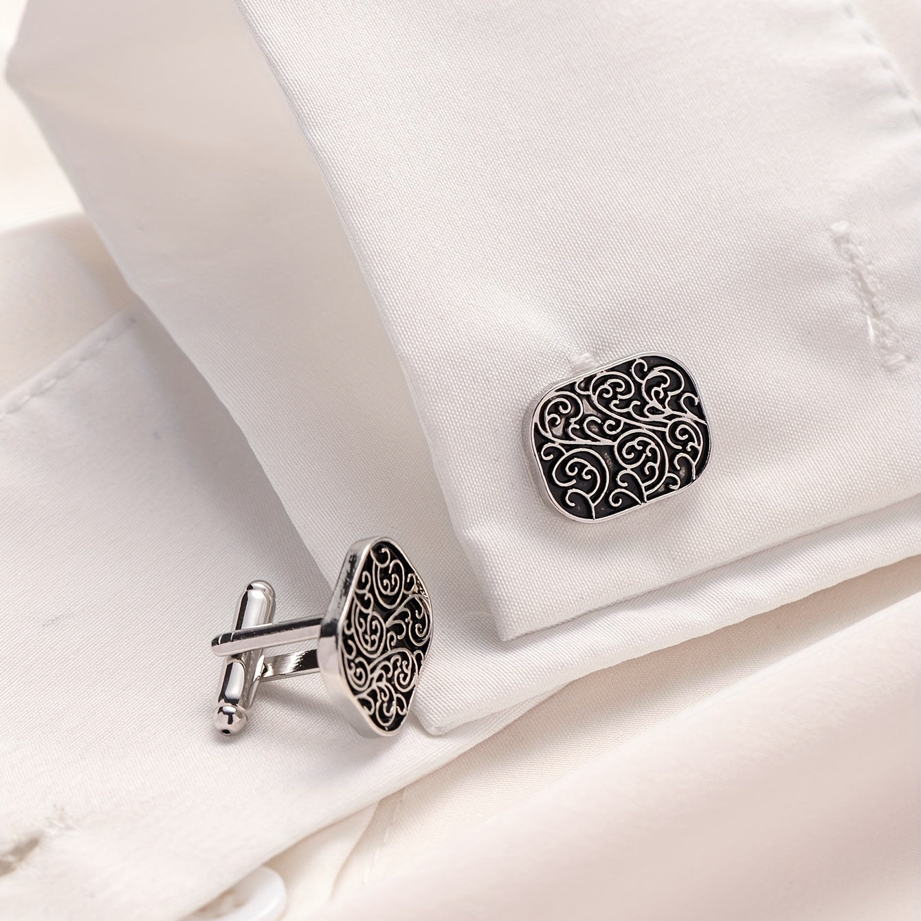Roman Pattern Cufflinks for Men's Shirts