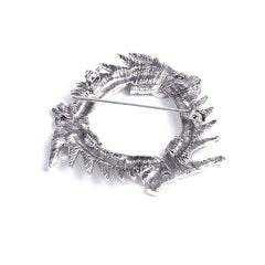 Vintage Silver Dragon Head Metal Brooch Pin Jewelry