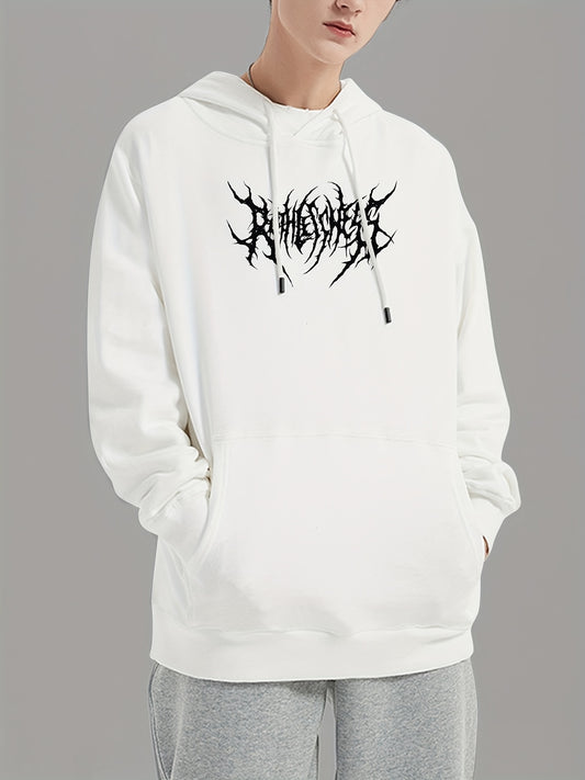 Men's Graphic Print Hoodie for Spring Fall