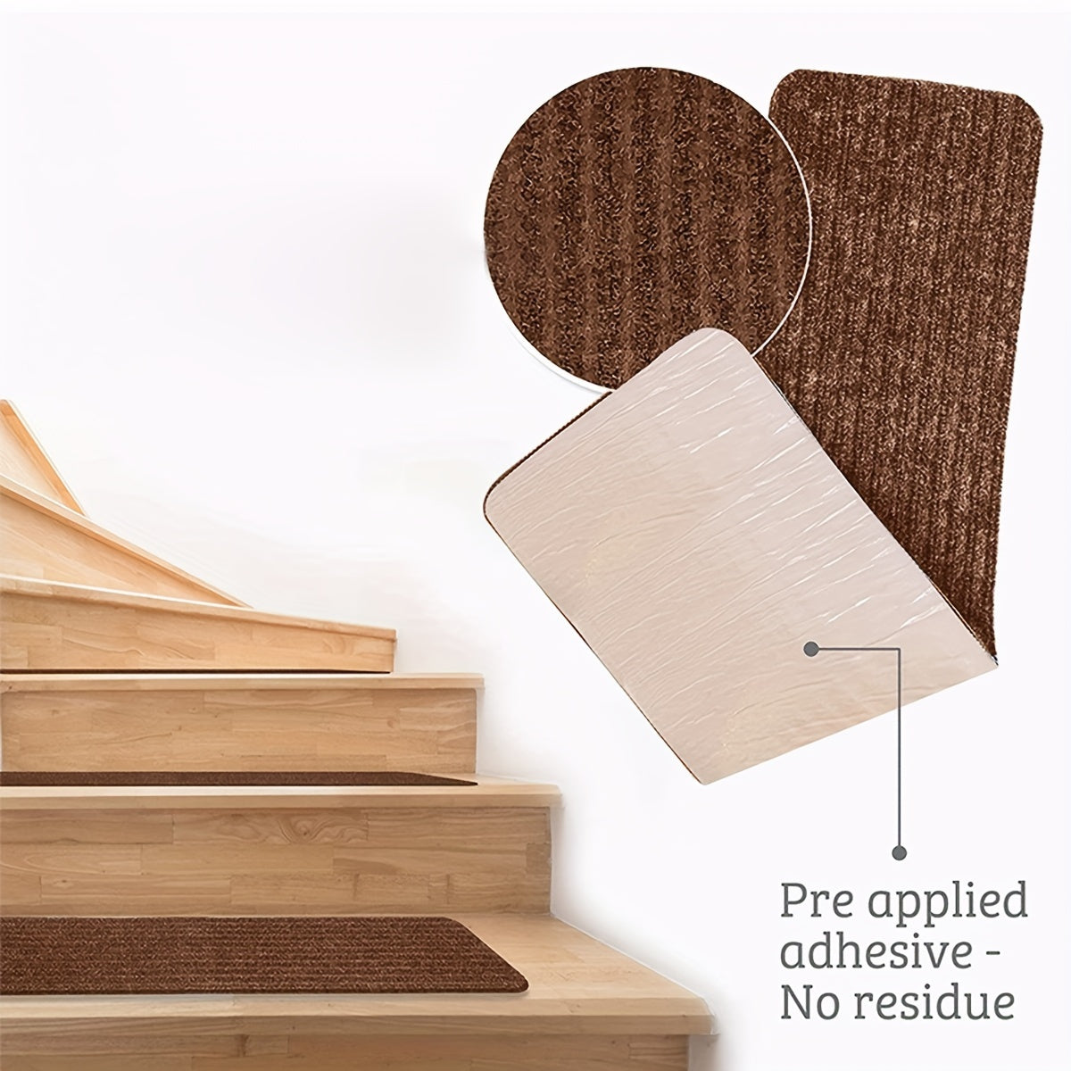 1pc Non-slip Stair Step Pad Self-adhesive Carpet