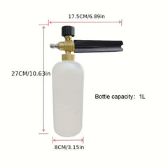Pressure Washer Gun Snow Foam Lance 3000 PSI Max with 5 Nozzle Tips 1L Foam Jug