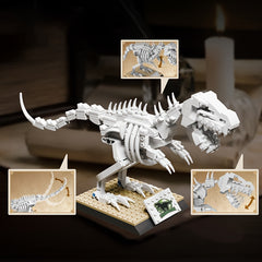 Museum Dinosaur Building Blocks Set - Triceratops Stegosaurus T Rex Fossils