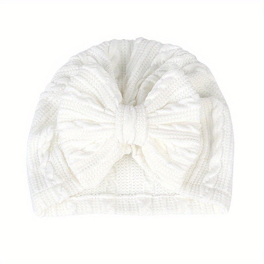 Soft Cotton Bow Hat for Baby Girl, Spring Autumn Princess Hat