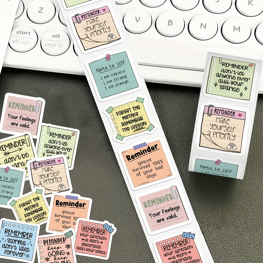 500 Decorative Reminder Note Stickers for Notebook, Envelope, Water Cup