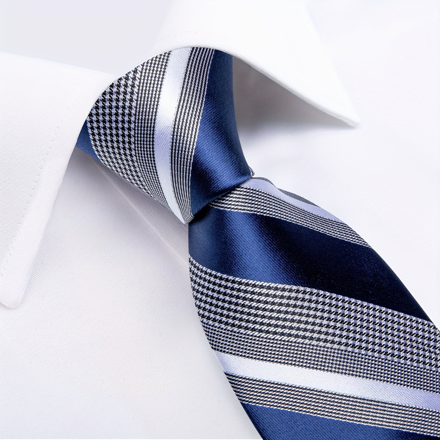 DiBanGu Formal Striped Necktie Set Gift For Men Wedding Tie Business