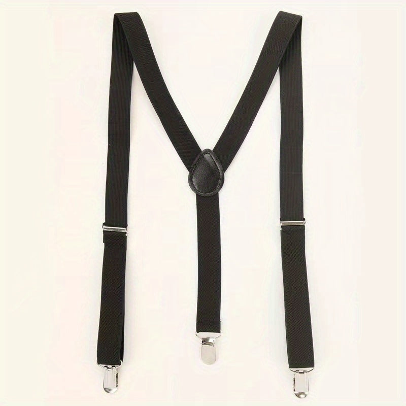 Men's Elastic Suspenders With 3 Clips High Elasticity