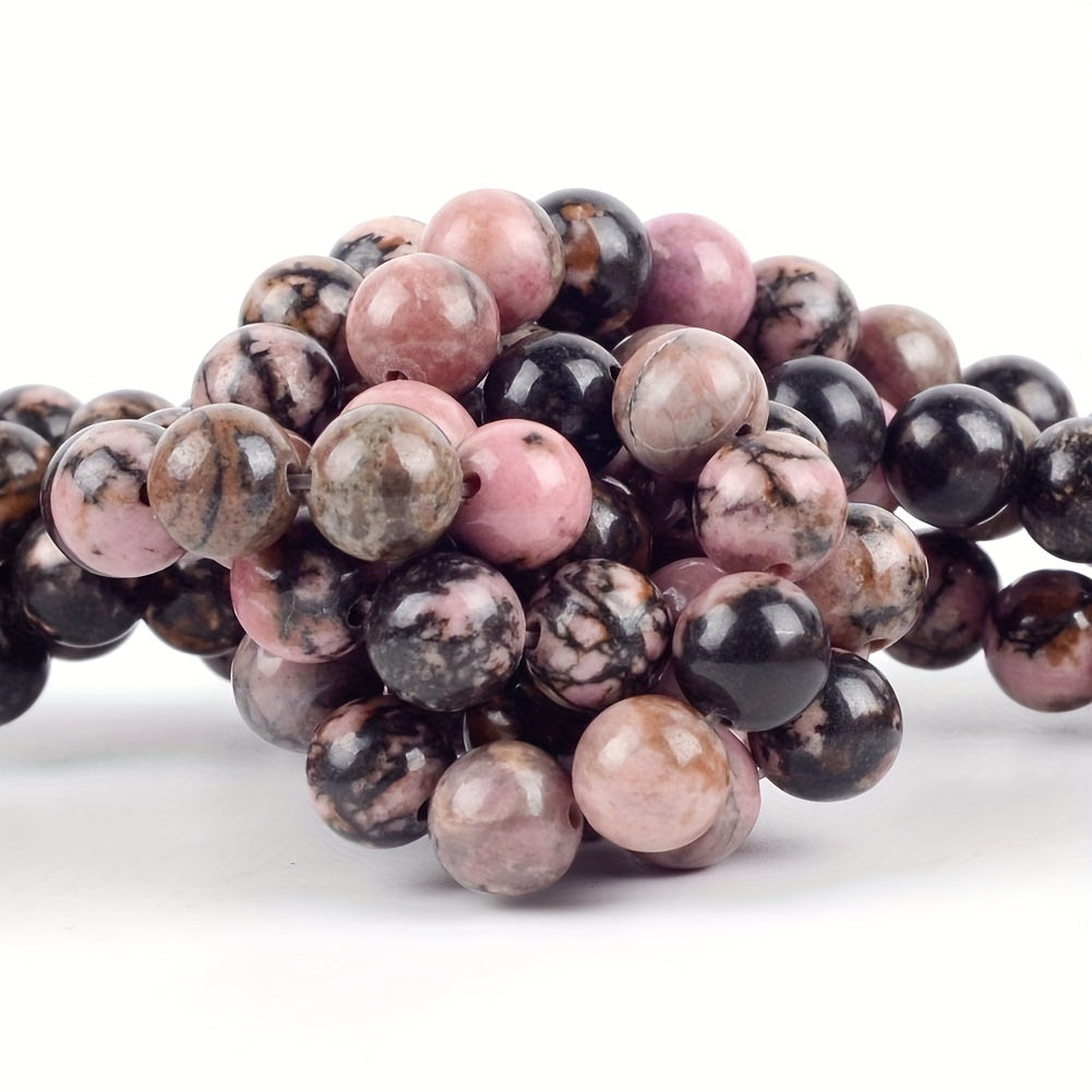 Natural Rhodonite Stones Beads Round Loose Beads DIY Jewelry Making 4-12mm
