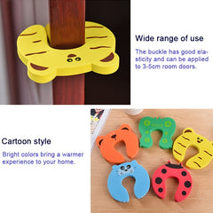 5pcs Baby Child Safety Door Stopper Animal Foam Door Clip