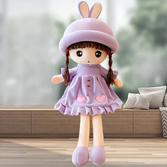 Adorable Ragdoll Plush Doll with Bunny Ears Soft Outfit Perfect Gift Christmas