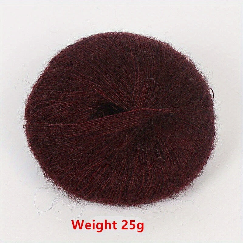 4pcs Wool Mohair Yarn Soft Fingering Crochet Knitting Threads