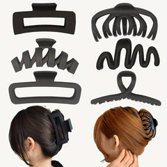 6pcs Plastic Hair Clip Claw Clip Headwear Hair Accessories For Girls