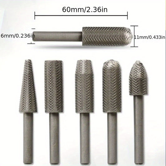 5pcs Rotating Grinding Head for Precision Grinding Tasks