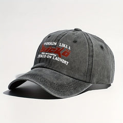 Vintage Baseball Cap Letter Printed Distressed Cotton Dad Hats Solid Sun Hat