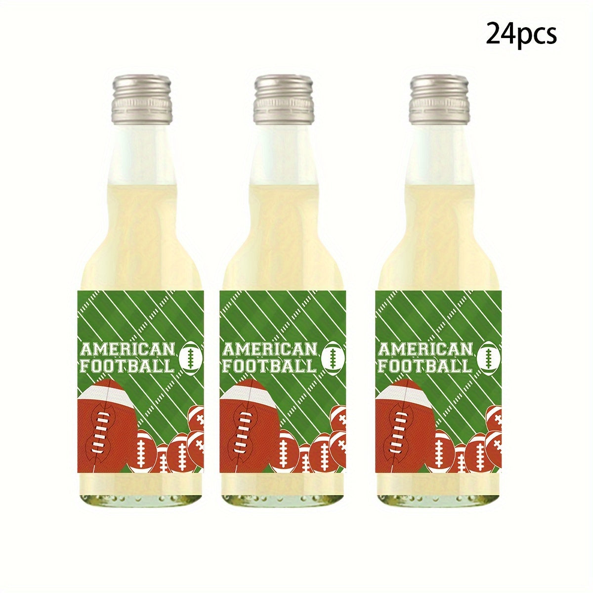 12pcs Sport Themed Red Wine Bottle Stickers for Party Decorations