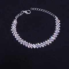 Rhinestones Bangle Bracelet Dating Jewelry Gift For Women