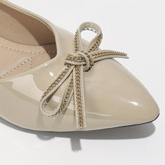 Women's Bowkbot Flat Shoes Pointed Toe Soft Sole Versatile Dress Work Flats