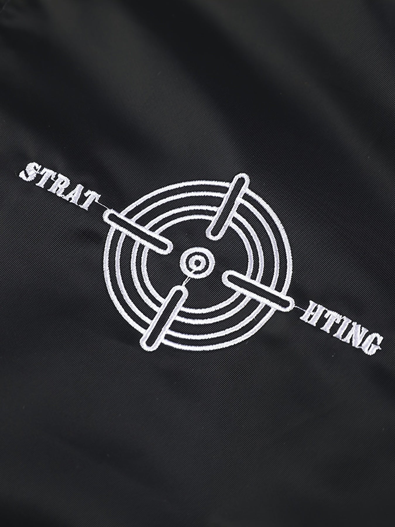 Embroidered Patch Men's Slim Fit Sports Jacket