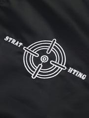 Embroidered Patch Men's Slim Fit Sports Jacket