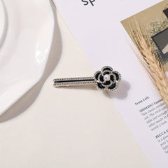 Camellia Decor Rhinestone Hair Clip for Women
