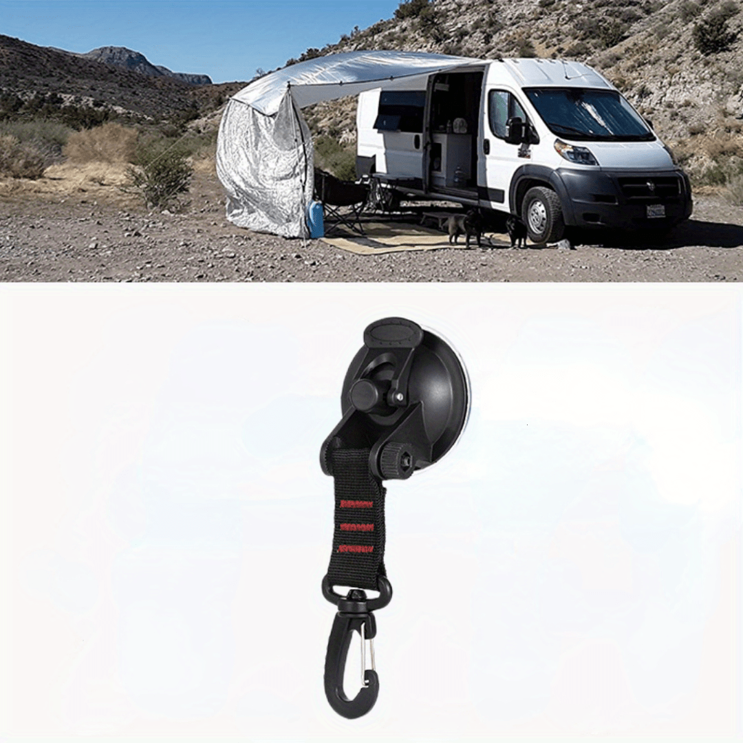 1pc Tent Suction Cup Hook Anchor Outdoor Car Side Camping Tarp Tie Down