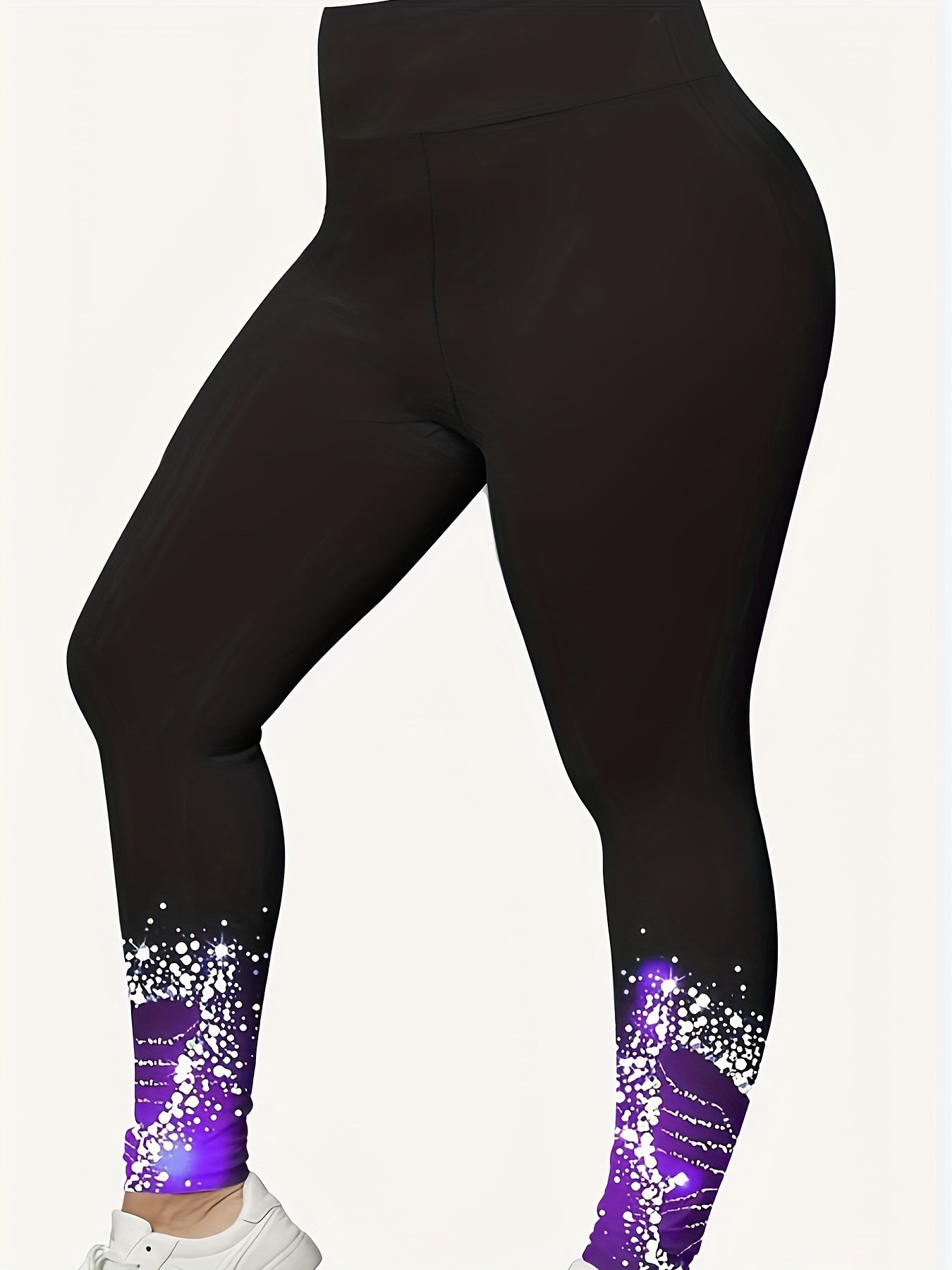  Glitter Butterfly High Rise Skinny Leggings