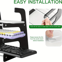 Acrylic Keyboard Stand 3 Layer Storage Rack