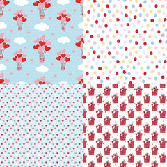 DIY Photo Album Scrapbook Material Paper Love Theme Background Paper 6 Inch