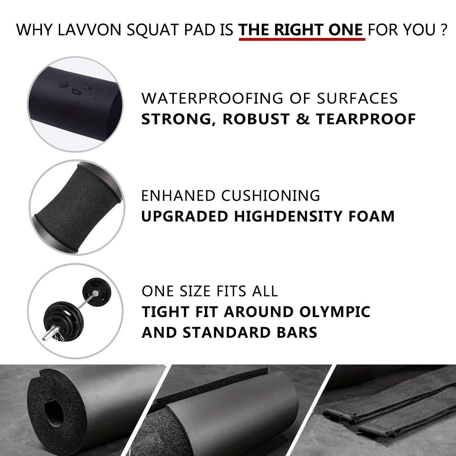 Foam Bell Shoulder Pad for Weightlifting Squats, Gymnastics