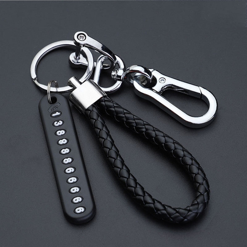 Anti Lost Keychain Pendant with Phone Number Strip