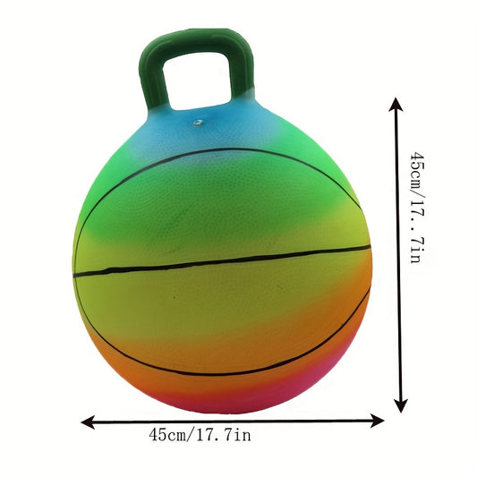 Kids Bounce Ball with Handle Inflatable Fitness Toy