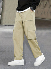 Men's Relaxed Fit Cargo Pants with Pockets