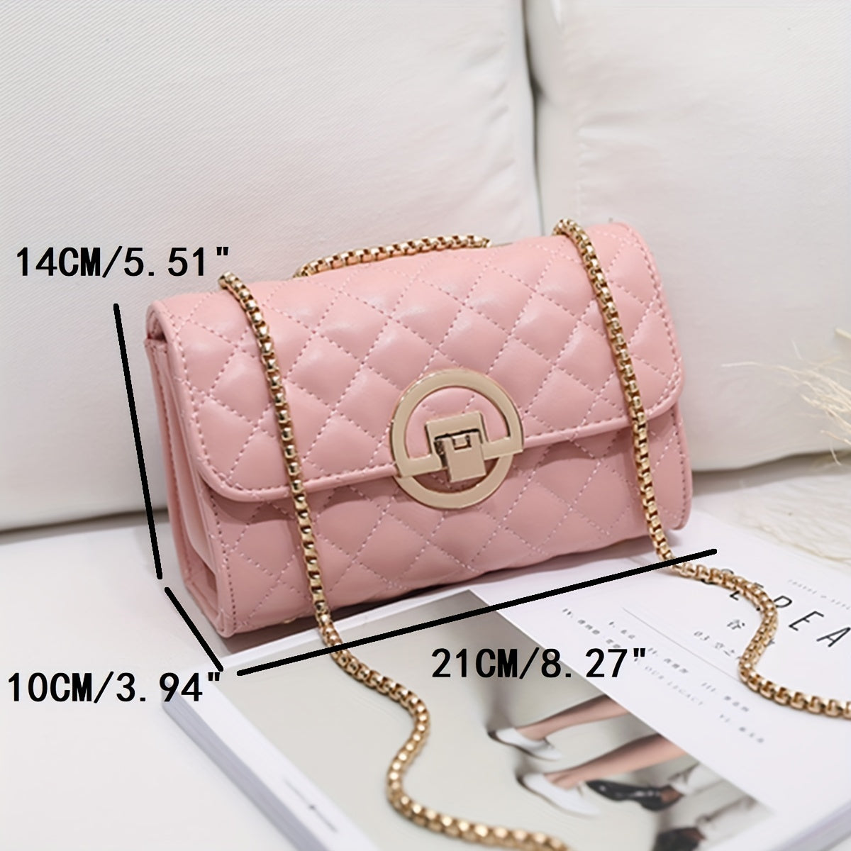 Argyle Chain Crossbody Messenger Bag for Women
