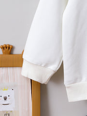 Boys Bear Print Hoodie for Spring Fall
