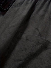  Solid Tie Front High Waist Harem Pants