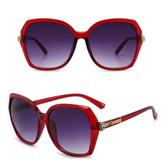 Vintage Oversized Square Sunglasses Transparent Gradient Classic Eyeglasses