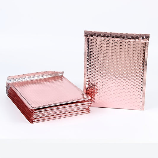10pcs Rose Aluminized Bubble Envelopes