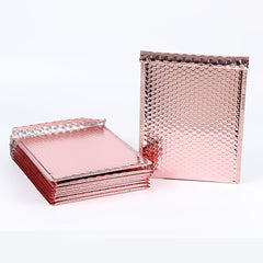 10pcs Rose Aluminized Bubble Envelopes