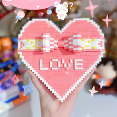 Romantic Heart Puzzle Box - Building Block Design