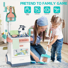 Interactive House Cleaning Pretend Play Set with Storage
