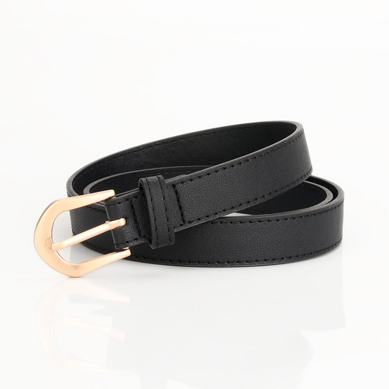 Women's Pin Buckle Thin Belt for Jeans Dress
