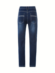 Men's Slim Fit Distressed Straight Leg Jeans