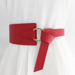 Stylish PU Leather Belt Casual Waistband Dress Coat Sweater Girdle