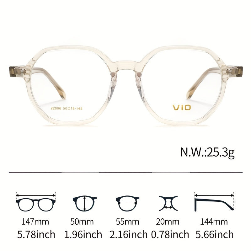 Clear Lens Glasses Square Frame Casual Jelly Nearsighted Spectacles