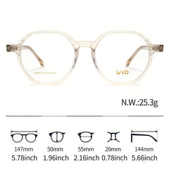 Clear Lens Glasses Square Frame Casual Jelly Nearsighted Spectacles
