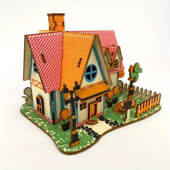 3D Puzzle Cottage Building Kit Sunflower Manor Model DIY Craft Kit